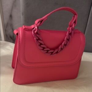 Pink Chain Handle Women's Bag